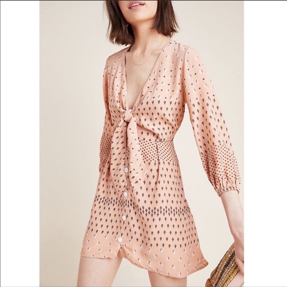 Mixed print mini dress